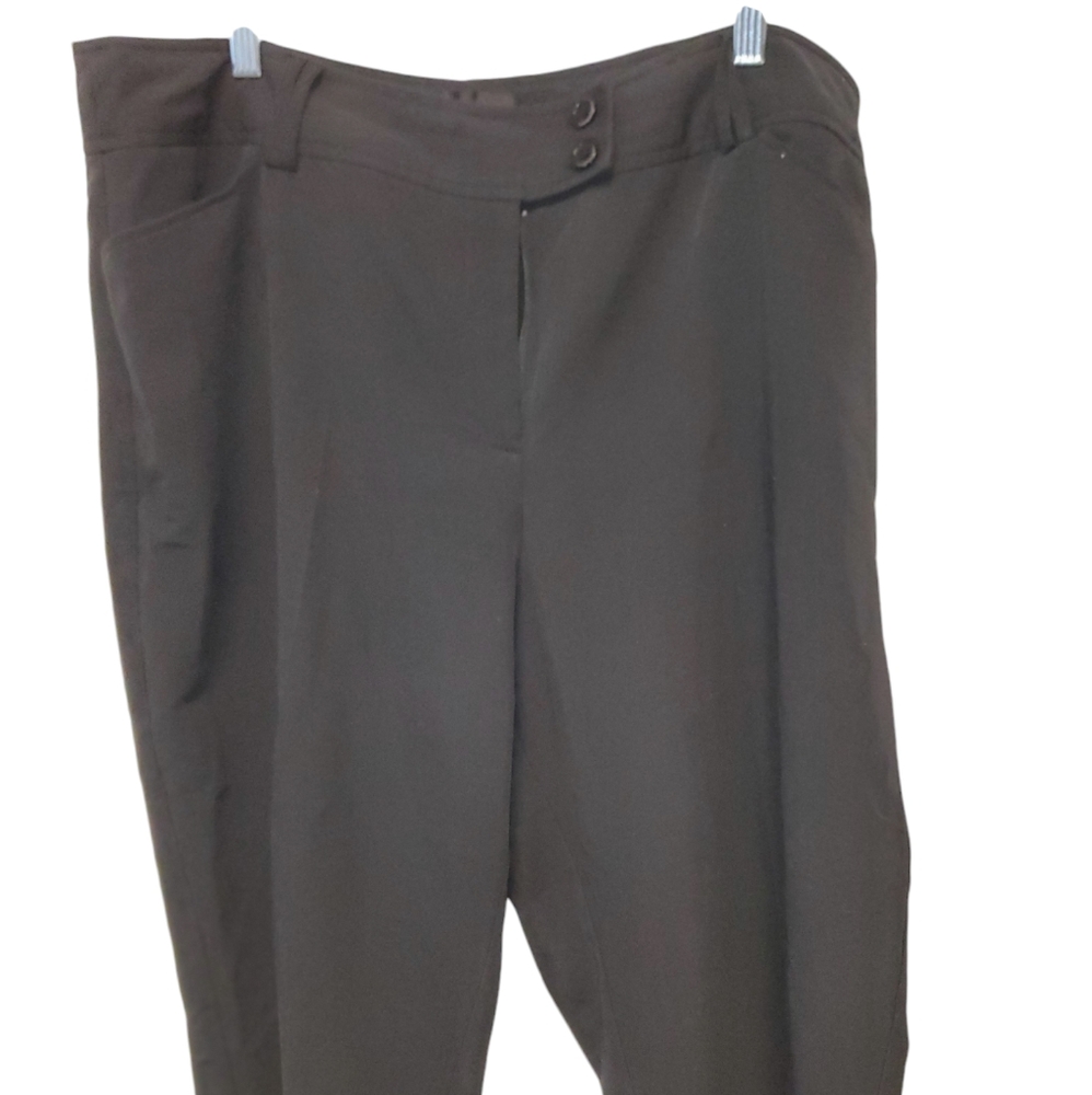 Womans Black Cuffed Dress Capris / Size 18W